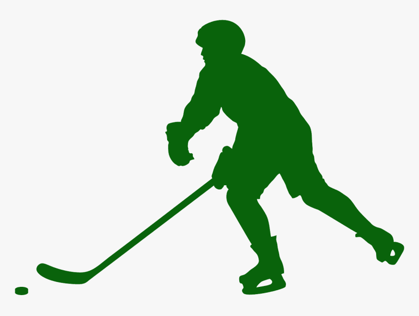 Yellow Hockey Player Silhouette, HD Png Download, Free Download