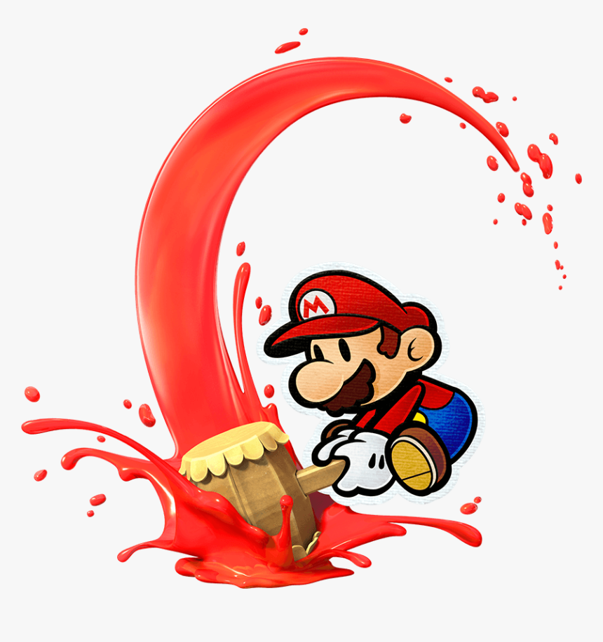 Paper Mario Png - Paper Mario Color Splash Hammer, Transparent Png, Free Download