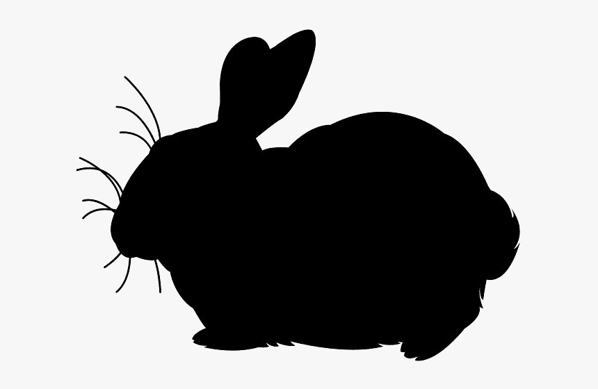 Clipart Solid Color Silhouette Bunnies, HD Png Download, Free Download