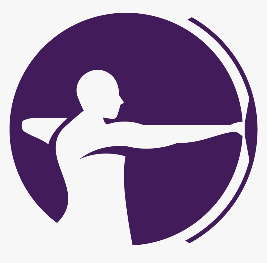 Silhouette Archery Large Bakupurple - Archery, HD Png Download, Free Download