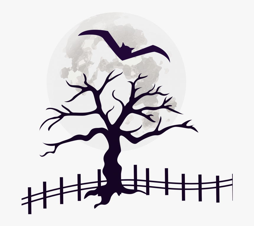 Tribal Cypress Tree Root Silhouette Tattoo Clipart - Full Moon Vector Free Download, HD Png Download, Free Download
