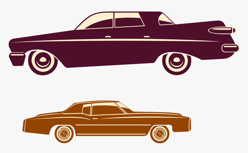 Vintage Car Silhouette Png Download - Siluetas De Autos Clasicos, Transparent Png, Free Download