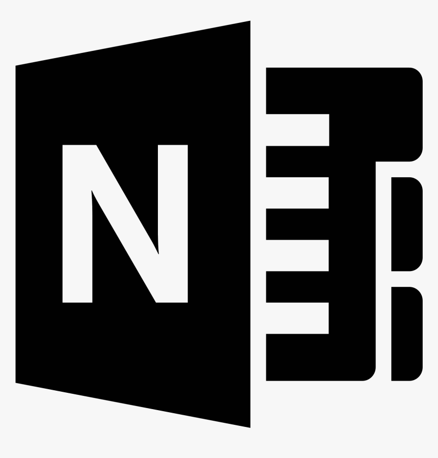 Microsoft Onenote Icon - One Note Icon Black, HD Png Download, Free Download