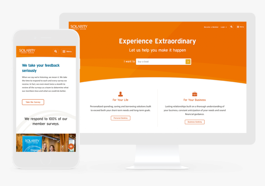 Credit Union Web Design - Credit Union Website, HD Png Download, Free Download