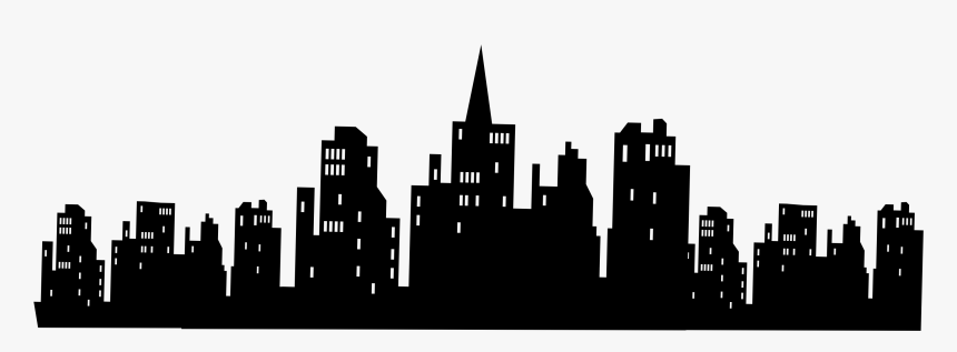 Batman Gotham City Skyline Silhouette Wall Decal - Gotham City Skyline Silhouette, HD Png Download, Free Download