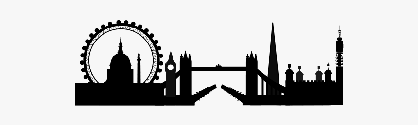 London Skyline Silhouette Png - Simple Skyline Silhouette London, Transparent Png, Free Download