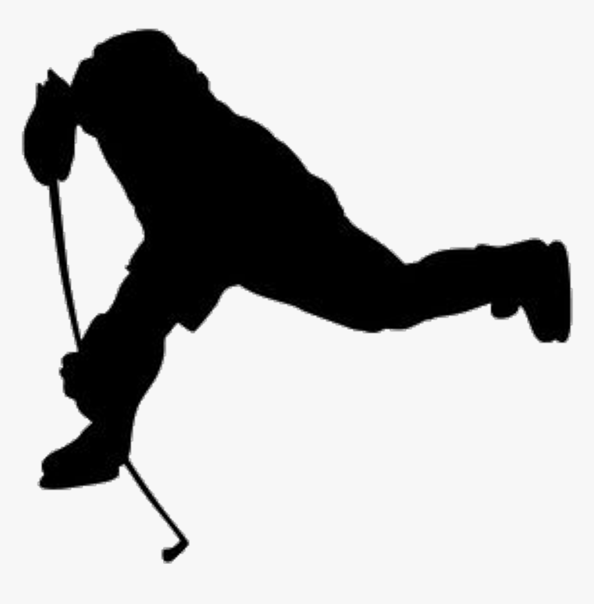 Hockey Player Silhouette Png, Transparent Png, Free Download