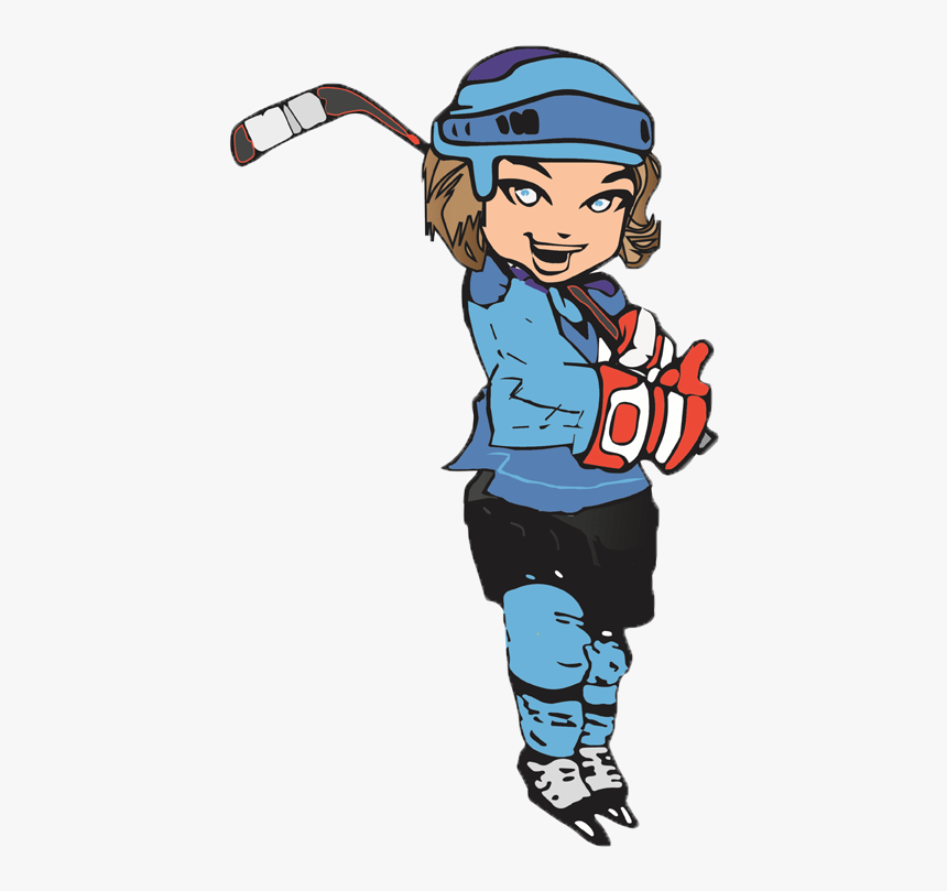 Collection Of Ice High Quality Free - Cartoon Girl Hockey Player Png, Transparent Png, Free Download