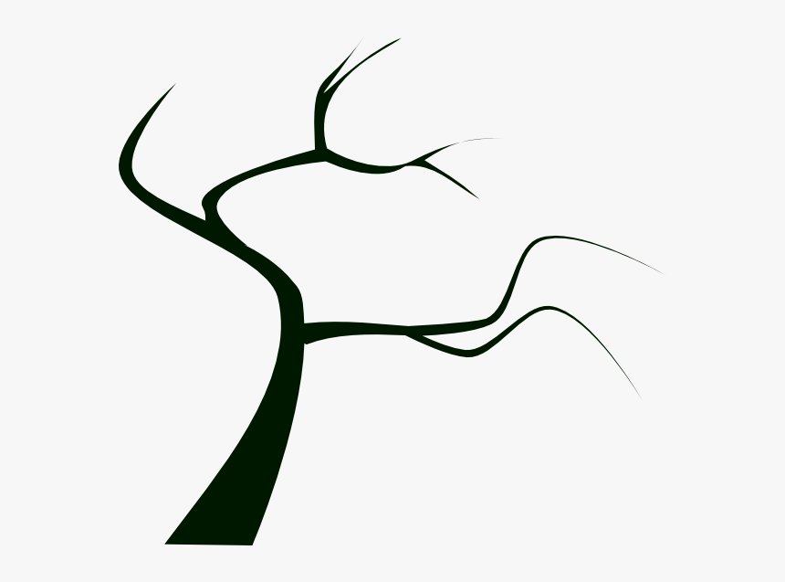 Dead Tree Silhouette Cartoon, HD Png Download, Free Download