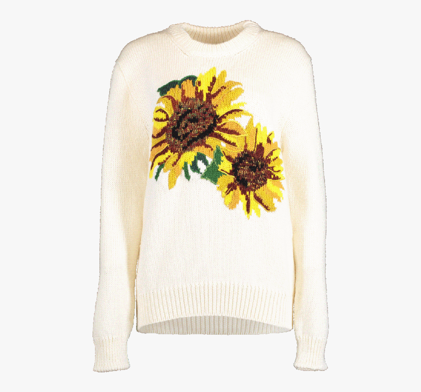 Dolce & Gabbana Sunflower Crewneck In White - Sweater, HD Png Download, Free Download