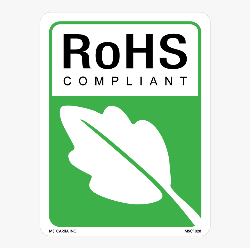 Rohs Compliant Labels With Leaf Mark - Rohs Compliant Logo Sticker, HD Png Download, Free Download