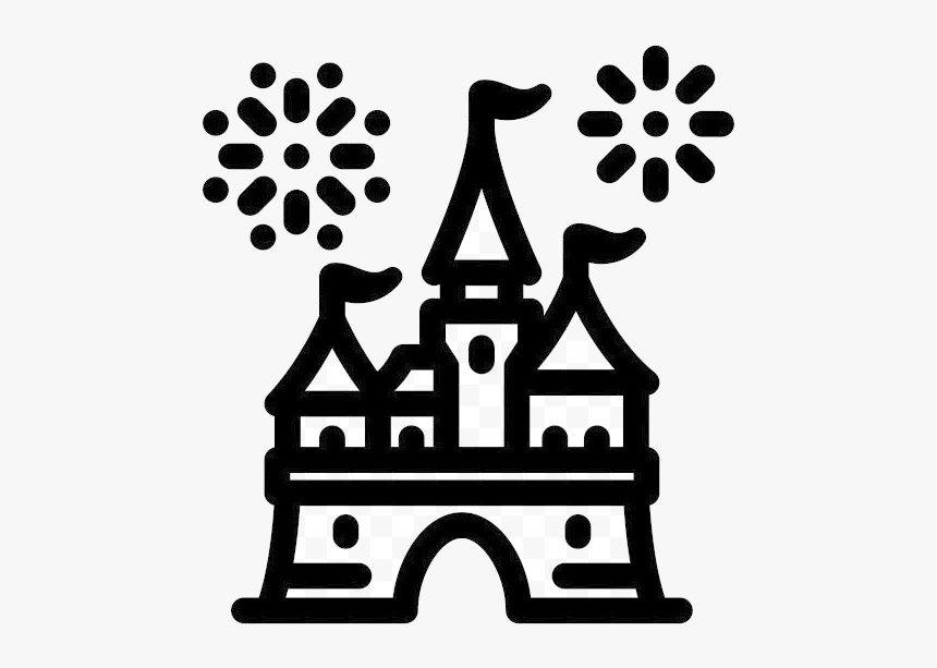 Disney World Walt Company Black And White Transparent - Disneyland Png, Png Download, Free Download