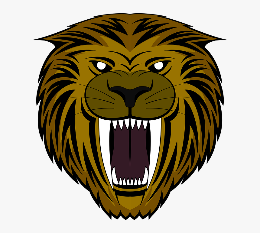 Tiger, Saber Tooth Cat, Roar, Logo, Growl, Mascot - Tigre Dientes De Sable Logo, HD Png Download, Free Download