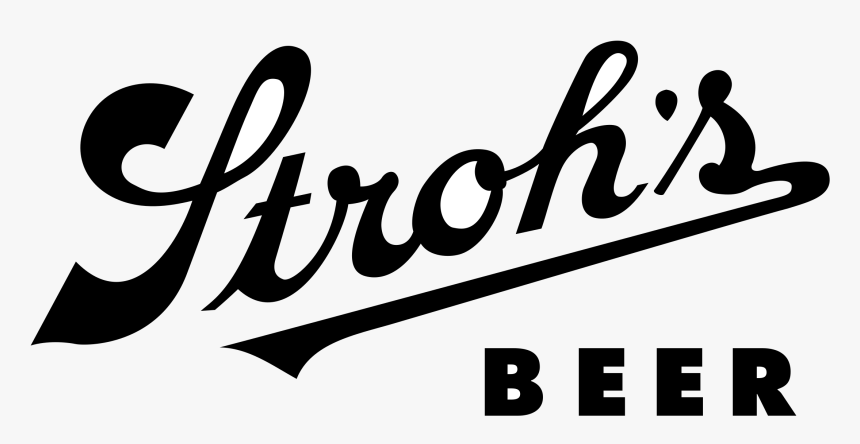 Stroh's Black And White Logo, HD Png Download, Free Download