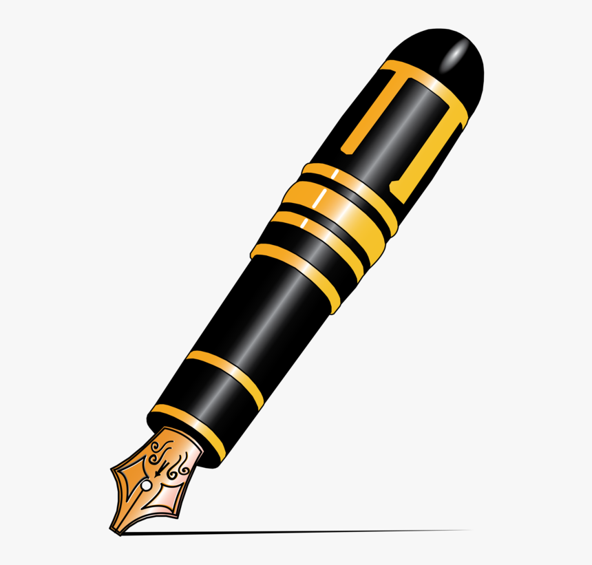 Pen,office Supplies,yellow - Clipart Picture Of Pen, HD Png Download, Free Download