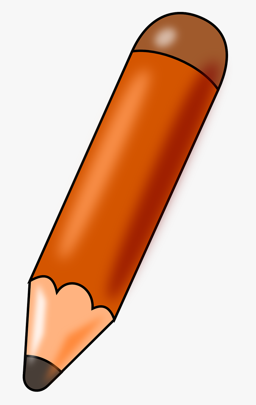 Brown Pencil Clipart, HD Png Download - kindpng.