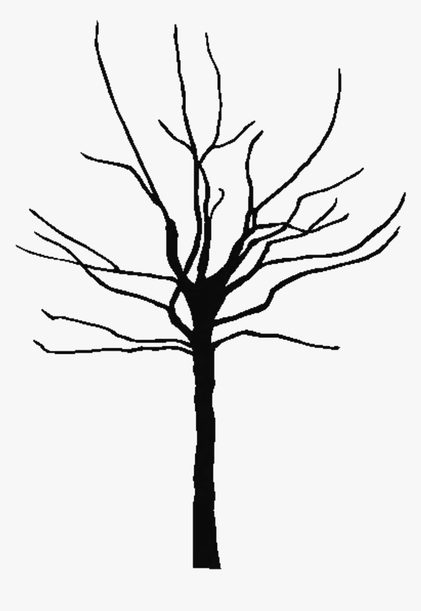 Free Bare Tree, Download Free Clip Art, Free Clip Art - Tree Trunk Silhouette Png, Transparent Png, Free Download