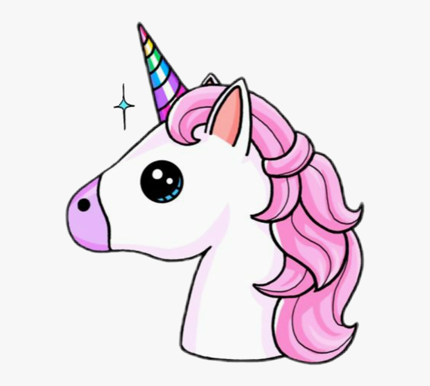 Tumblr Unicorn Magic Kawaii Cute - Cute Unicorn Emoji, HD Png Download, Free Download