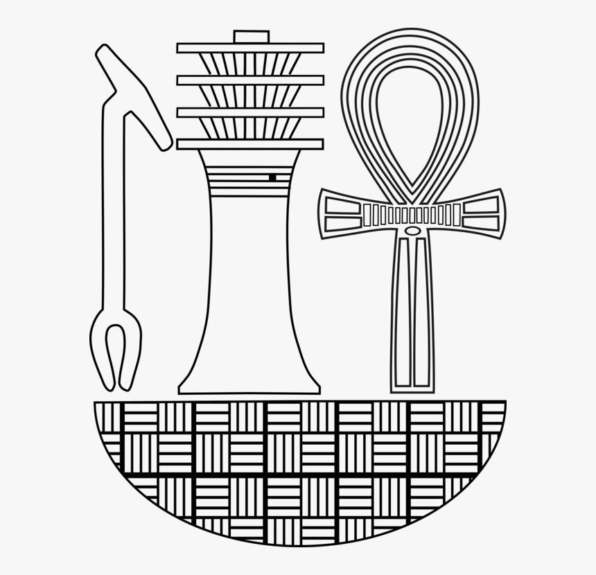 Ancient Egypt Djed Was-sceptre Ankh Symbol - Djed Clipart, HD Png Download, Free Download