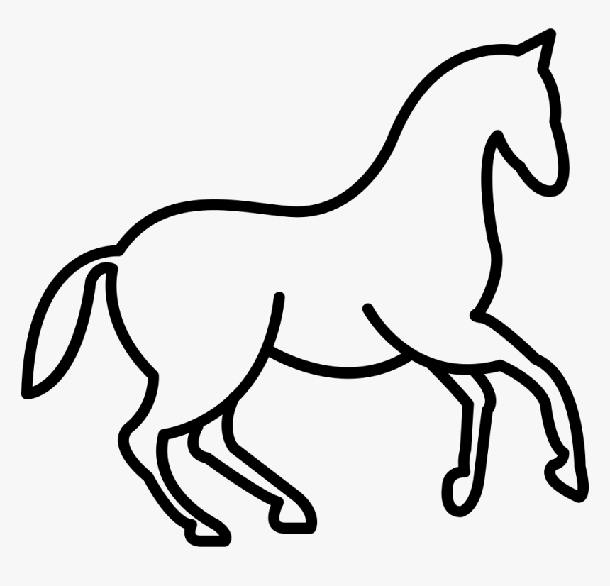 Dancing Horse Outline - Horse Outline Png, Transparent Png, Free Download