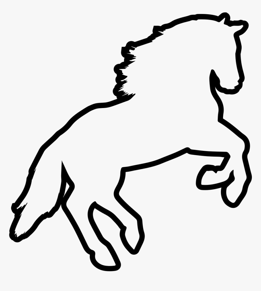 Horse Jumping Outline Variant - Horse Logo Png Outline, Transparent Png, Free Download