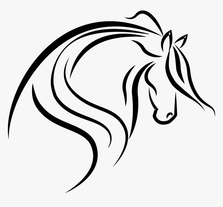 Horse Head Outline - Horse Head Outline Png, Transparent Png, Free Download