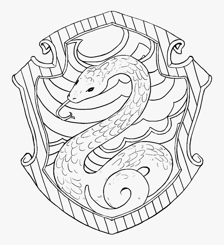 Transparent Hedwig Png - Slytherin Harry Potter Coloring Pages, Png Download, Free Download