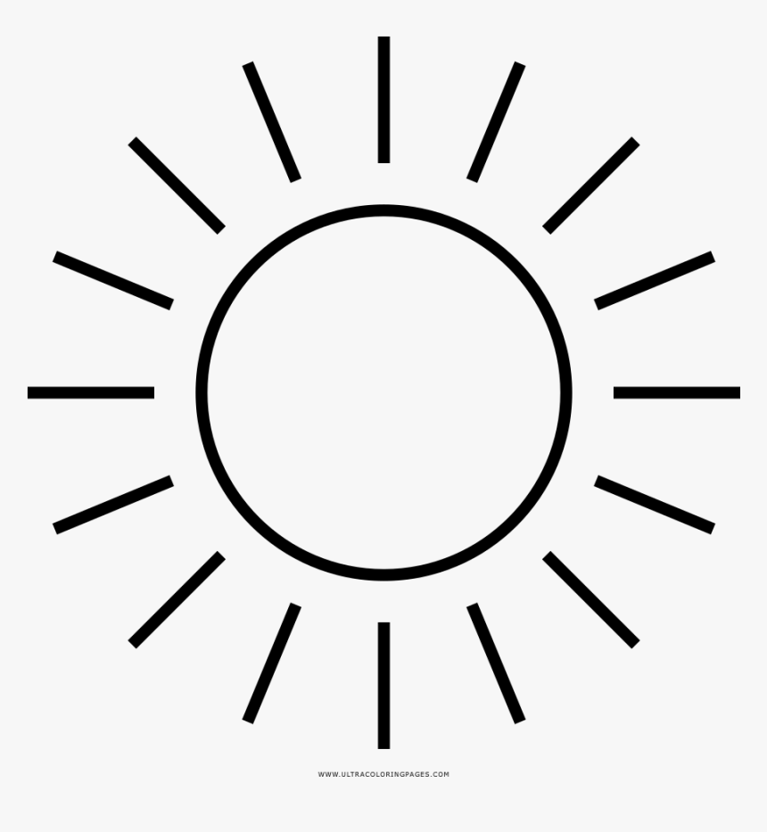 Sun Coloring Page - Circle, HD Png Download, Free Download