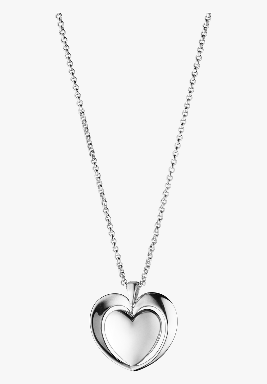 Silver Heart Pendant Png Image - Necklace, Transparent Png, Free Download