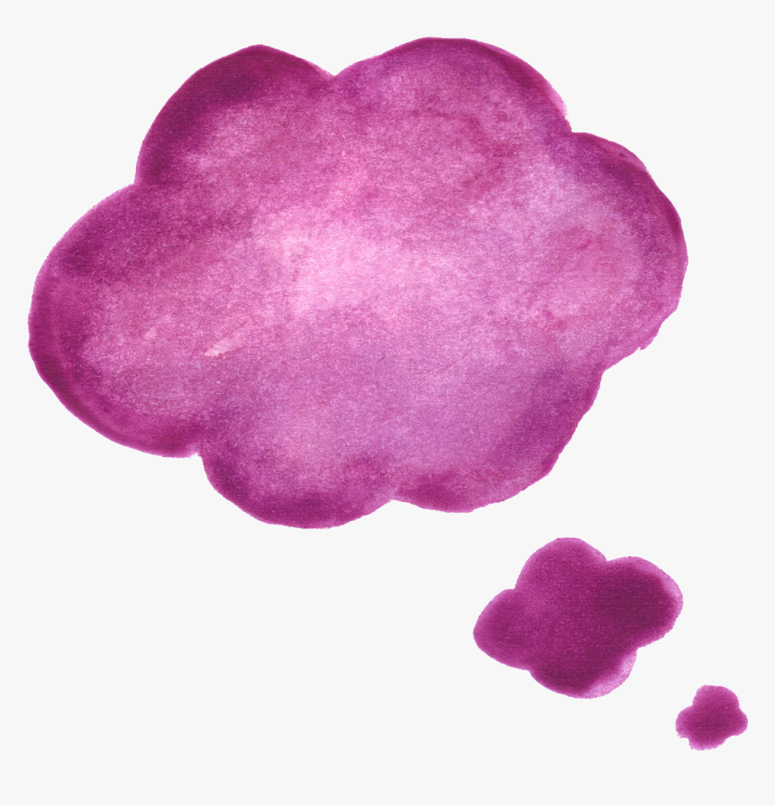 Purple Watercolor Speech Bubble - Water Colour Speech Bubble Png, Transparent Png, Free Download