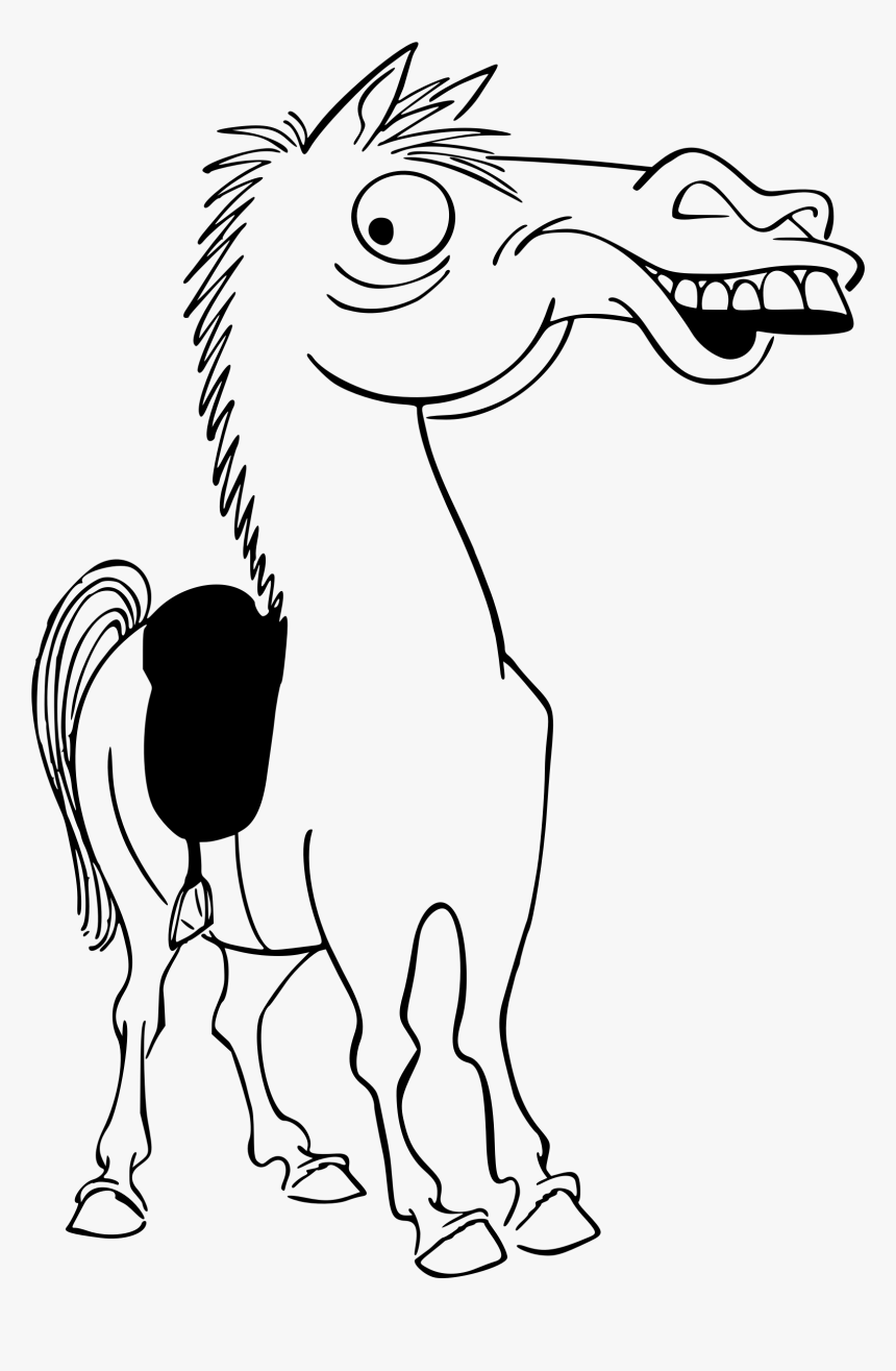 Horse Caricature Clip Arts - American Quarter Horse Drawing, HD Png Download, Free Download