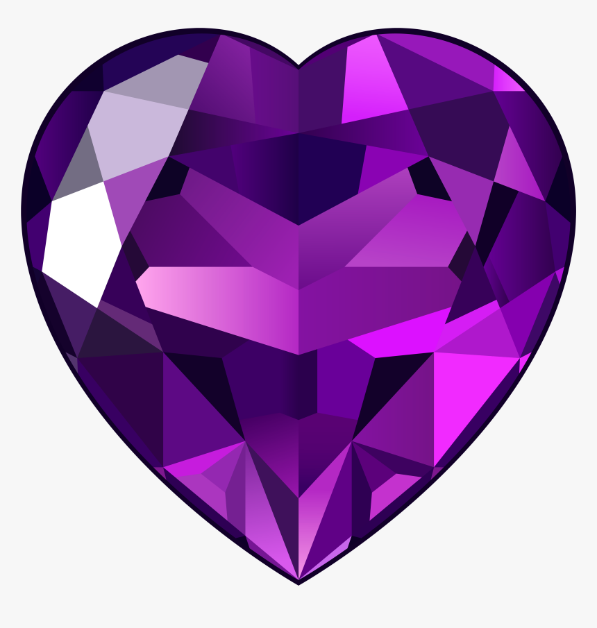 Purple Heart Cliparts - Amethyst Clipart, HD Png Download, Free Download