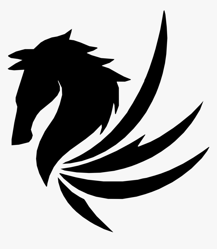 Horse,leaf,monochrome Photography - Pegasus Logo, HD Png Download, Free Download