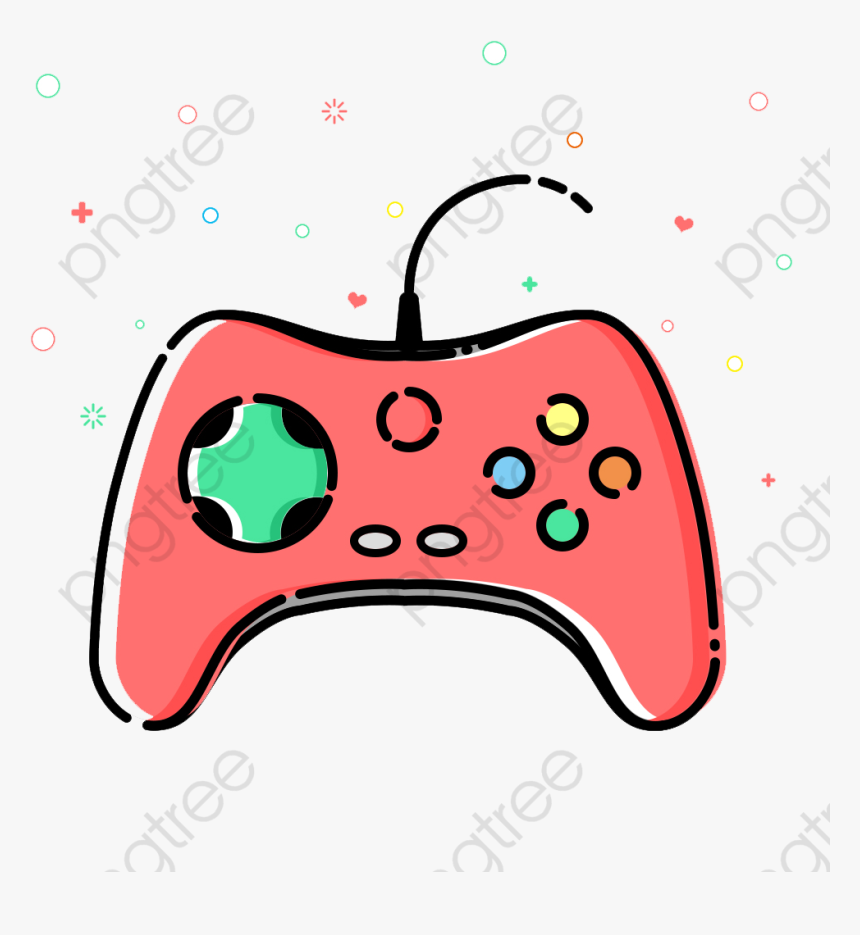 The Game Console, Cartoon, Video Game, Handle Png Transparent - Video Game Controller Cartoon, Png Download, Free Download