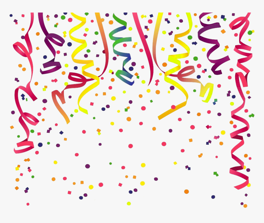 Birthday Confetti Png Image Download - Confete E Serpentina Png, Transparent Png, Free Download