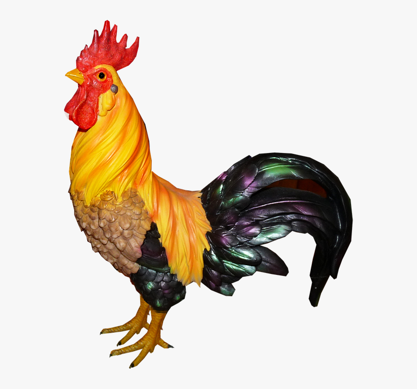 Rooster, Statue, Colorful, Poultry - Gallo Png, Transparent Png, Free Download