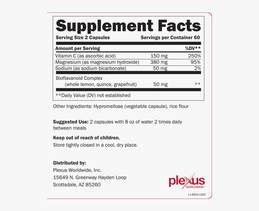 Plexus Probio5 Ingredients Label, HD Png Download, Free Download