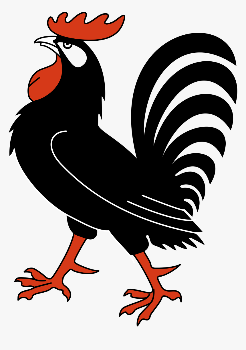 Download And Use Cock Png Picture - Black Red Chicken Cartoon, Transparent Png, Free Download