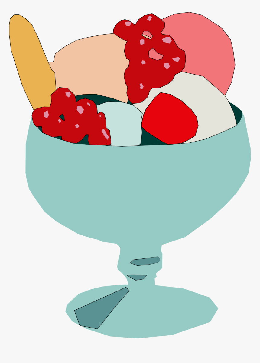 Ice - Cream - Cup - Clipart - Cartoon Cup Ice Cream Clipart, HD Png Download, Free Download