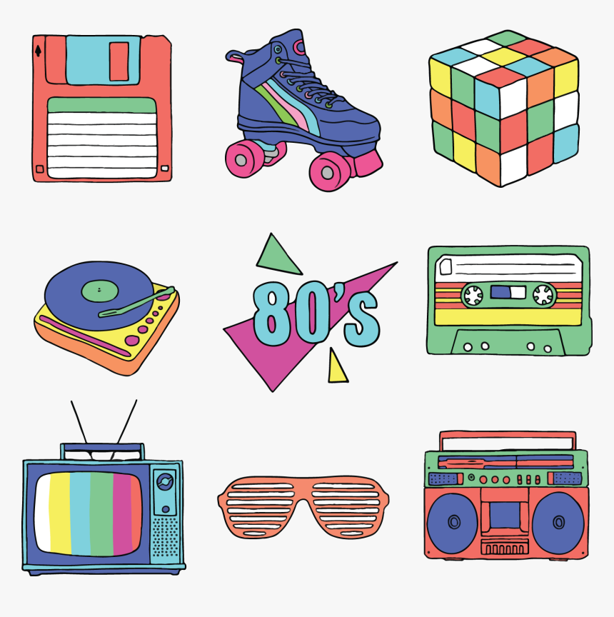 Clip Art Adobe Illustrator Clip Art - Retro 80s Clip Art, HD Png Download, Free Download