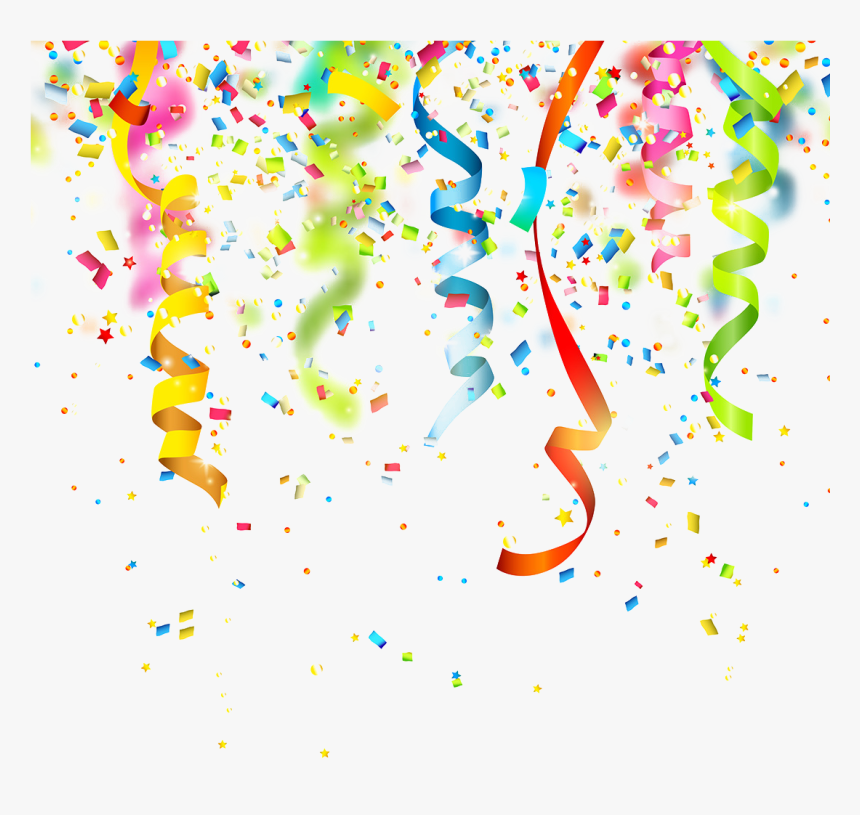 Birthday Confetti Party Clip Art - Transparent Background Confetti Png, Png Download, Free Download