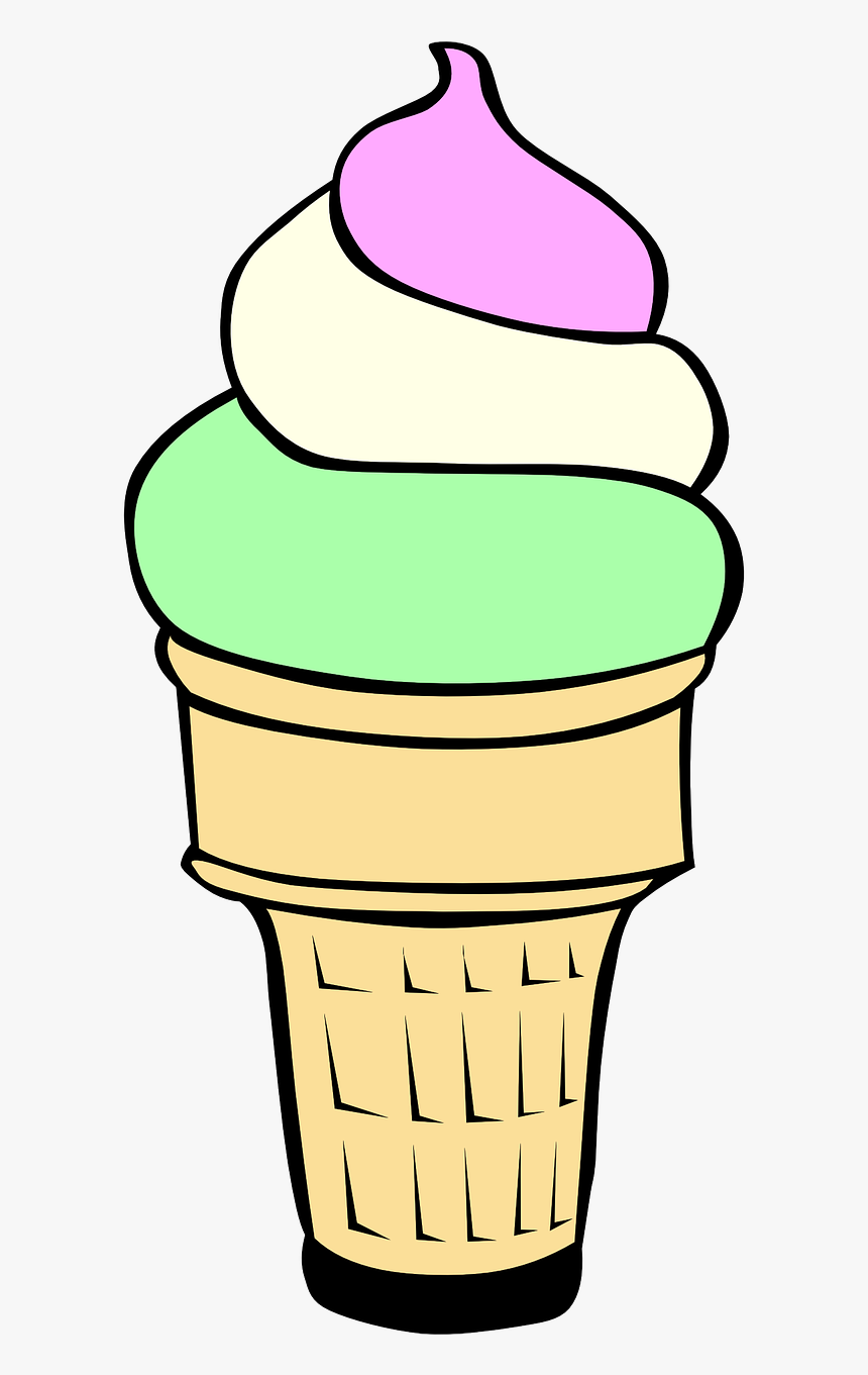 Ice Cream Cone Cornet Dessert Png Image - Ice Cream Clipart Black And White Png, Transparent Png, Free Download