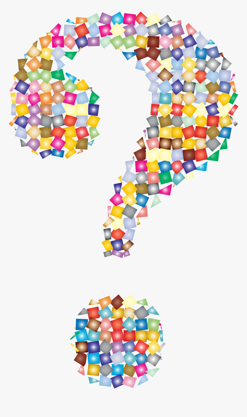 Prismatic Confetti Question Mark 2 Clip Arts - Colorful Question Mark Png, Transparent Png, Free Download