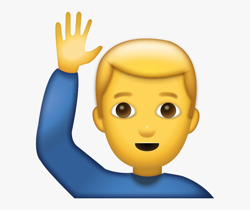 Man Saying Hi Emoji, HD Png Download, Free Download