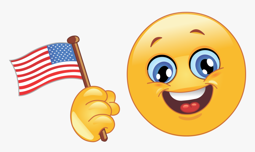 Waving American Flag Emoji 37 Decal - Sad Emoticon, HD Png Download, Free Download