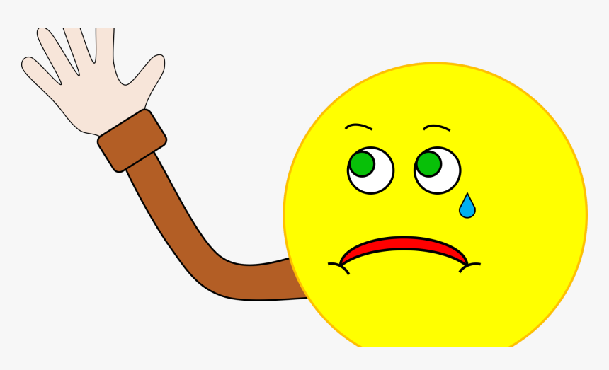 Animated Smiley Faces Waving Goodbye Smiley Clipart Goodbye Emoji Sad Hd Png Download Kindpng