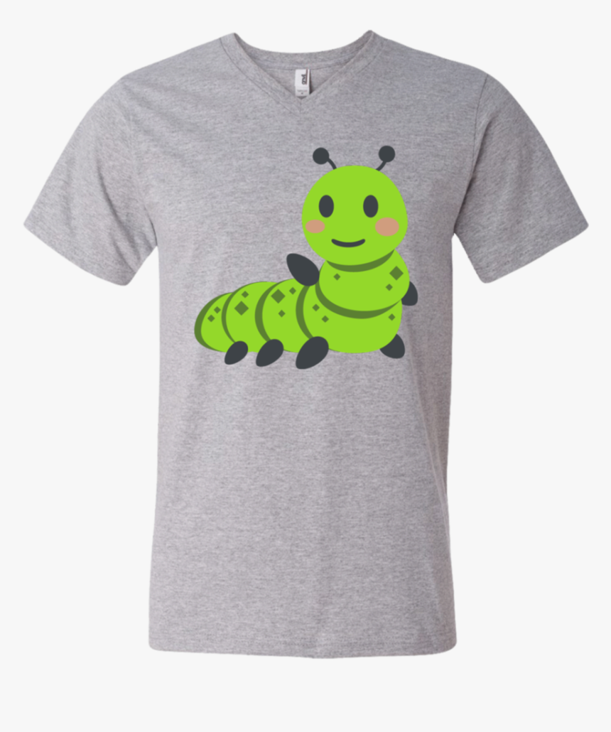 Waving Caterpillar Emoji Men"s V Neck T Shirt - T-shirt, HD Png Download, Free Download