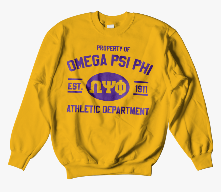 Omega Psi Phi Athletic Crewneck Sweatshirt - Yeezy Boost 700 Inertia Sweater, HD Png Download, Free Download
