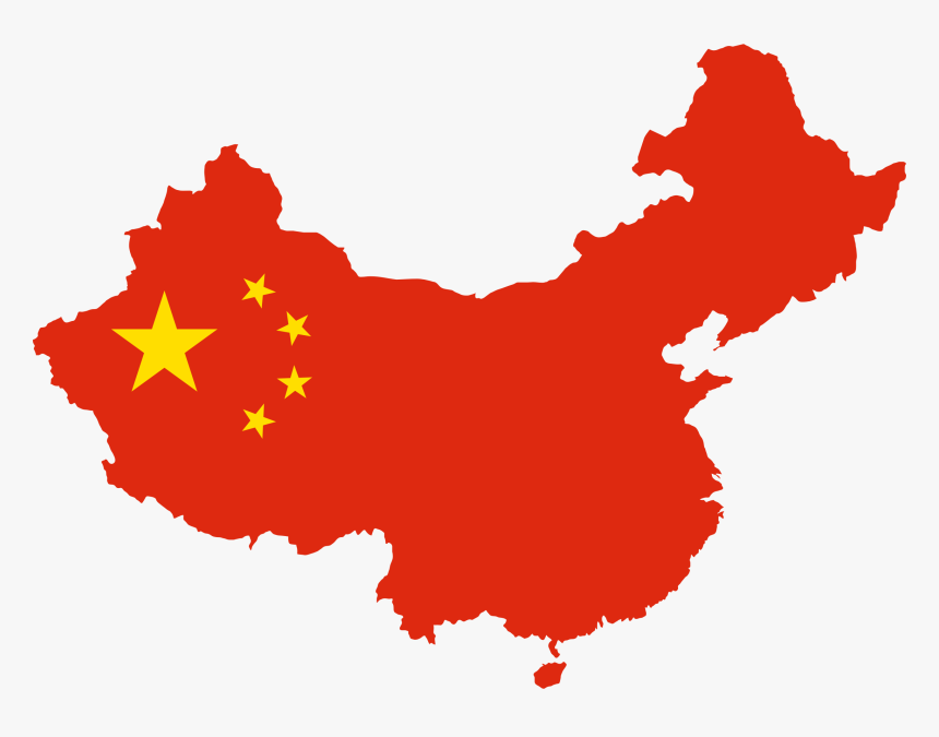 China Map Flag Clip Arts - China Country Shape Flag, HD Png Download, Free Download