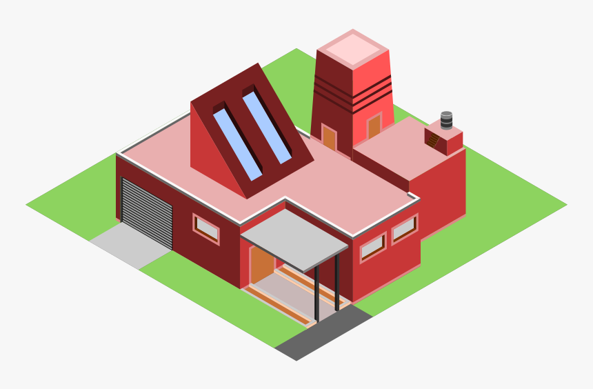 Isometric Rumah - Architecture - Architecture, HD Png Download, Free Download